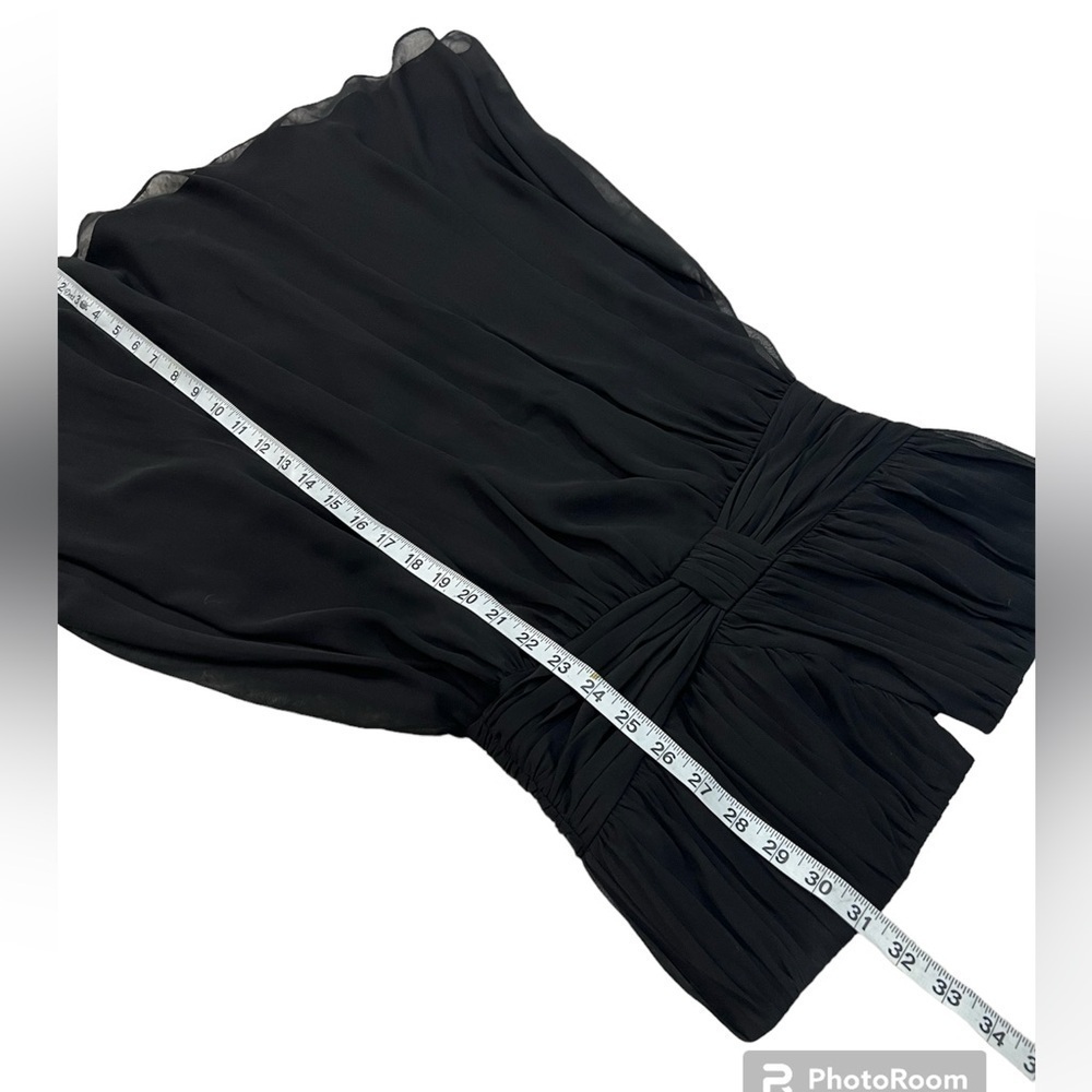 White House White Market black strapless layered cocktail dress size 4 - Picture 6 of 9